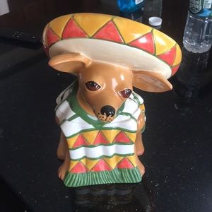 Hand painted adorable chihuahua cookie jar!
